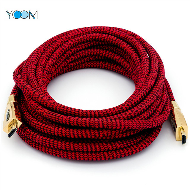  1080P 4K Metal HDMI Cable With Weaving Jacket