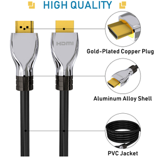 Enchufe de cobre enchapado en oro del cable de fibra óptica 2.0 HDMI