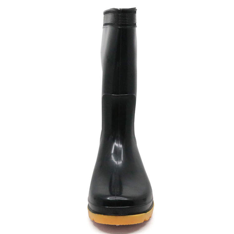 1.4 Dollar Very Cheap Oil Acid Resistant Water Proof Men Black Pvc Rain Boots 