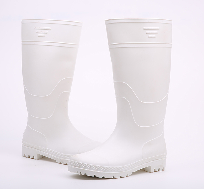 Food industry white rain boots pvc