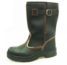 Split embossed leather high boots for men