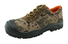 PU injection canvas fabric work safety shoes