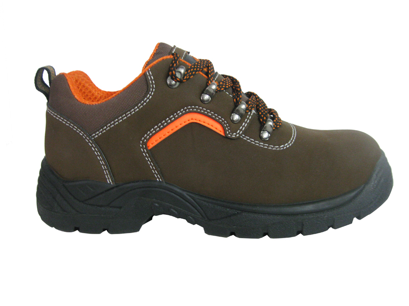 PU nubuck leather PU injection mining safety shoes