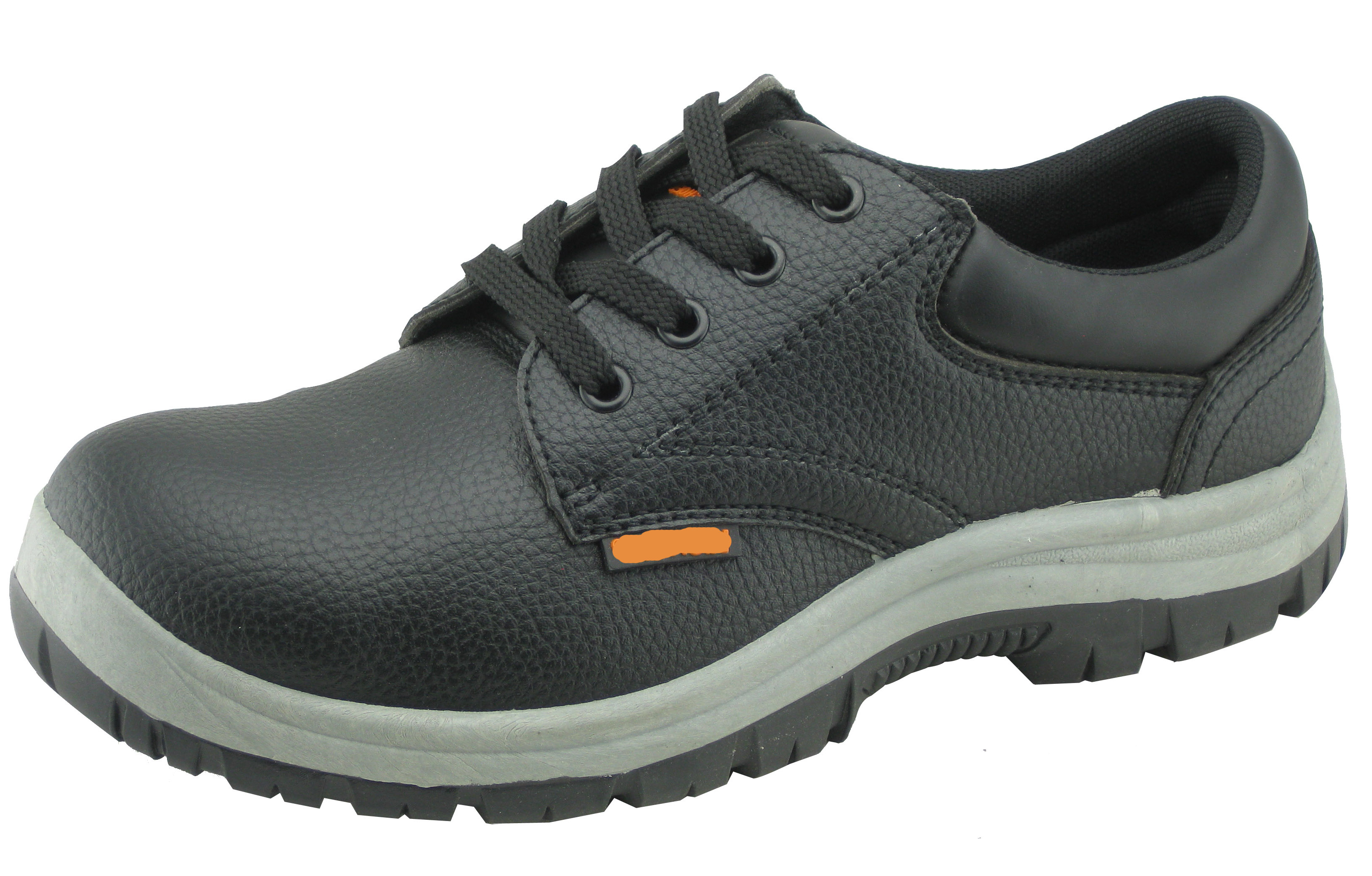 China Low cut embossed PU artificial leather industrial safety shoes