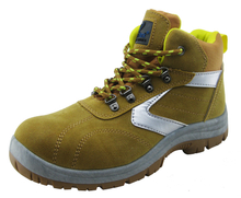Microfiber leather PVC injection cheap industrial safety shoes