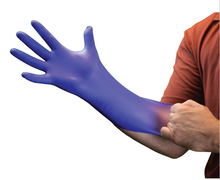 Indigo blue powder free disposable nitrile gloves