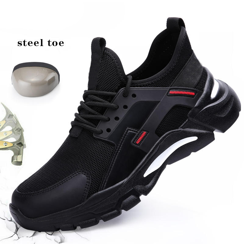 Anti Slip Soft Eva Sole Prevent Puncture Steel Toe Fashion Safety Shoes Sneakers