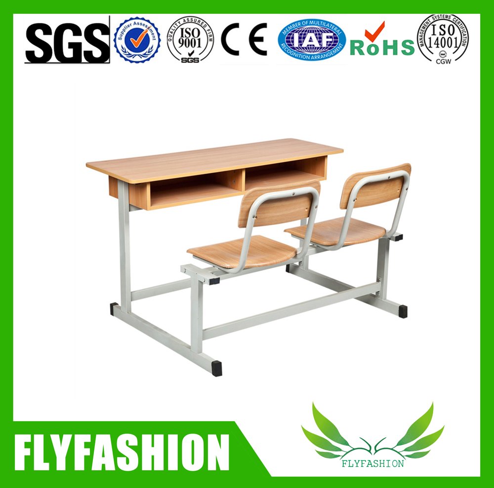 Tipo simple popular escritorio de la escuela del doble y silla (SF-10D)