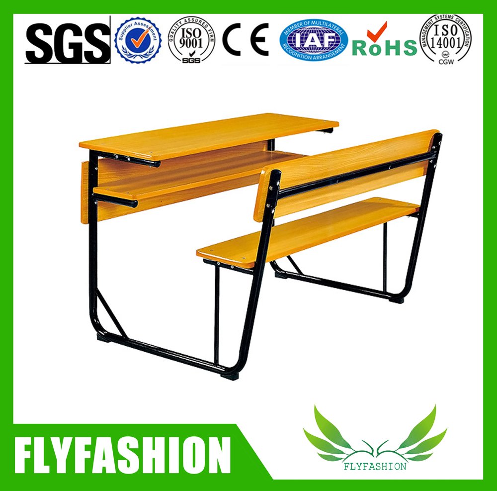 Escritorio y silla dobles de madera (SF-38D) del marco del metal de la alta calidad