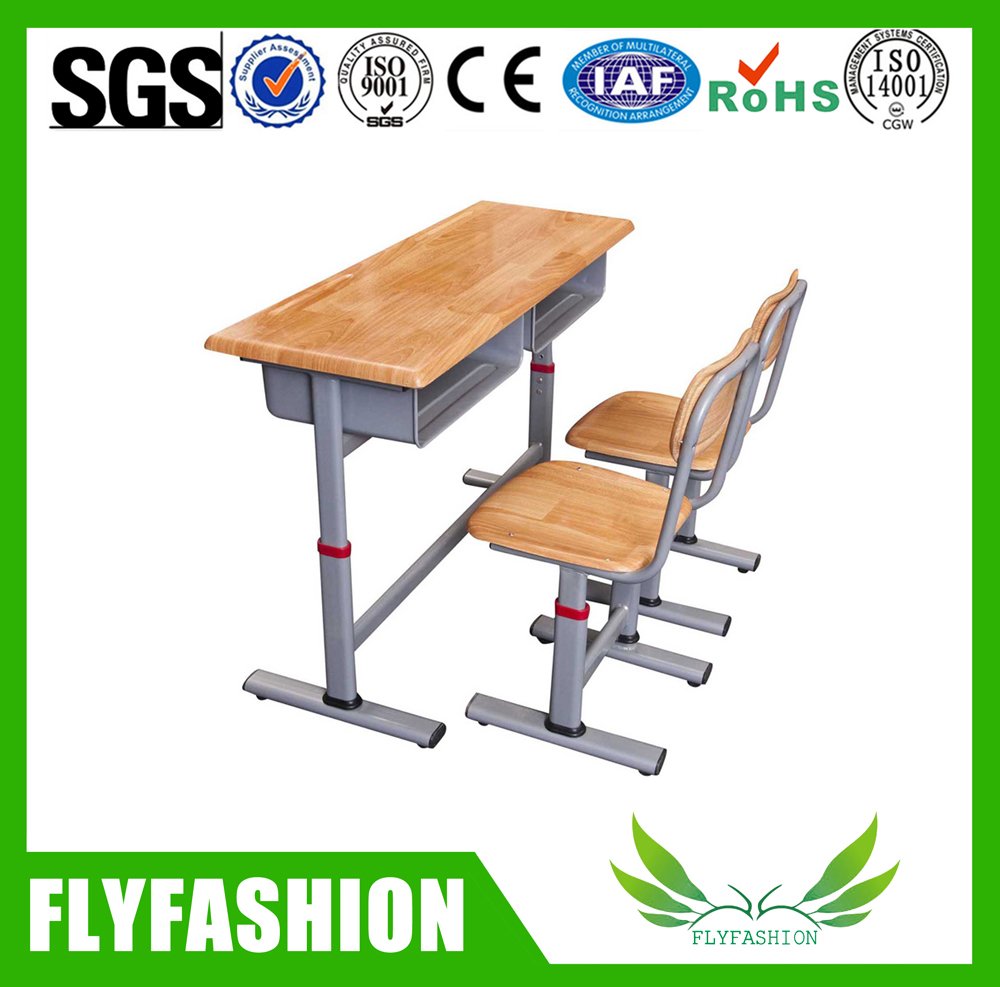 Classroom Furniture Wooden Double Student Chair and Desk(SF-22D)
