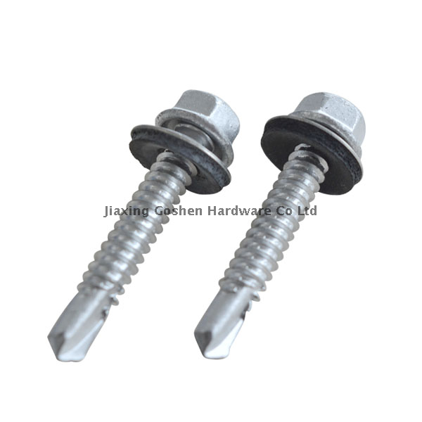 Tornillos autoperforantes de brida de acero inoxidable personalizados con EPDM