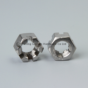 tuerca de castillo autoblocante hexagonal de acero inoxidable m14