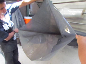 Bolsas de polietileno para escombros para construcción.