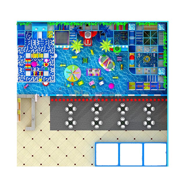 Ocean Themed Amusement Park Kids Indoor Playground with Ball Pit