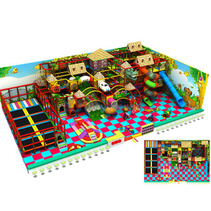 Customized Jungle Theme Kids Indoor Soft Amusement Park Equipment with Trampoline
