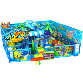 Ocean Theme Soft Small Kids Indoor Playground Equipment with Trampoline