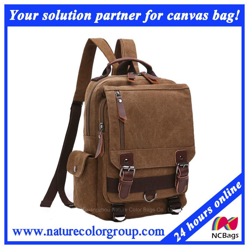 Leisure Fashion Canvas Backpack for Outing and Daily Use