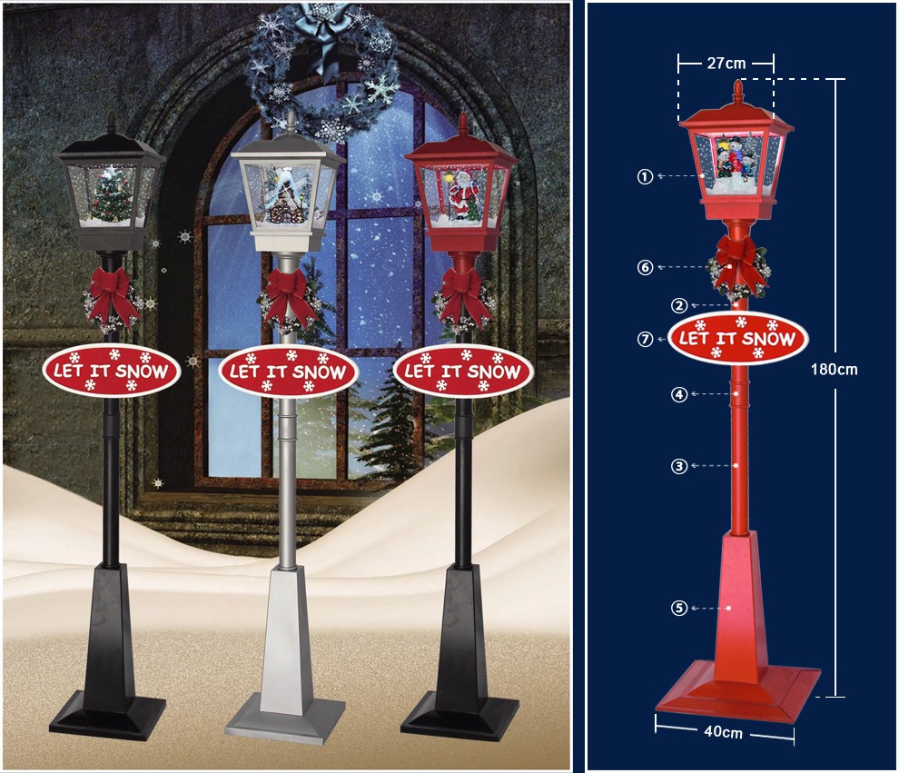 (LV180DRH) LED Decoration Lighted Musical Snowing