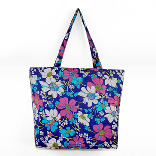 Advertising 600d Polyester Tote Bag With Flower Printing