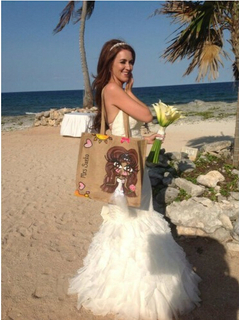 Personalized wedding jute bags