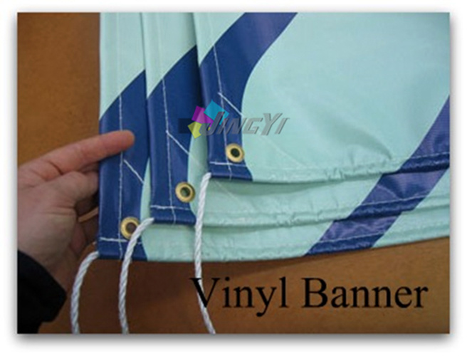 Outdoor Waterproof PVC Vinyl Banner With Sewn in Ropes, Event Banner