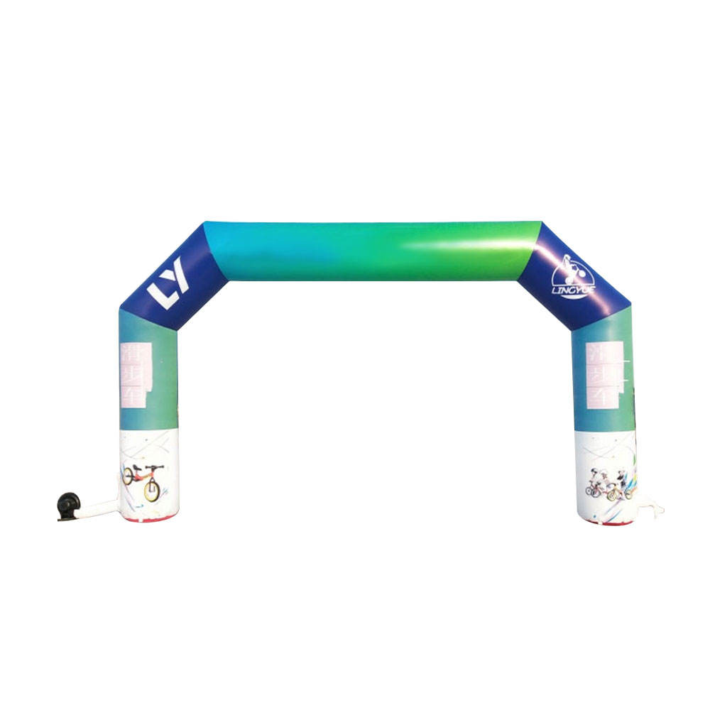 White Inflatable Arch Custom Logo Printing Inflatable Finish Line Arch for Event