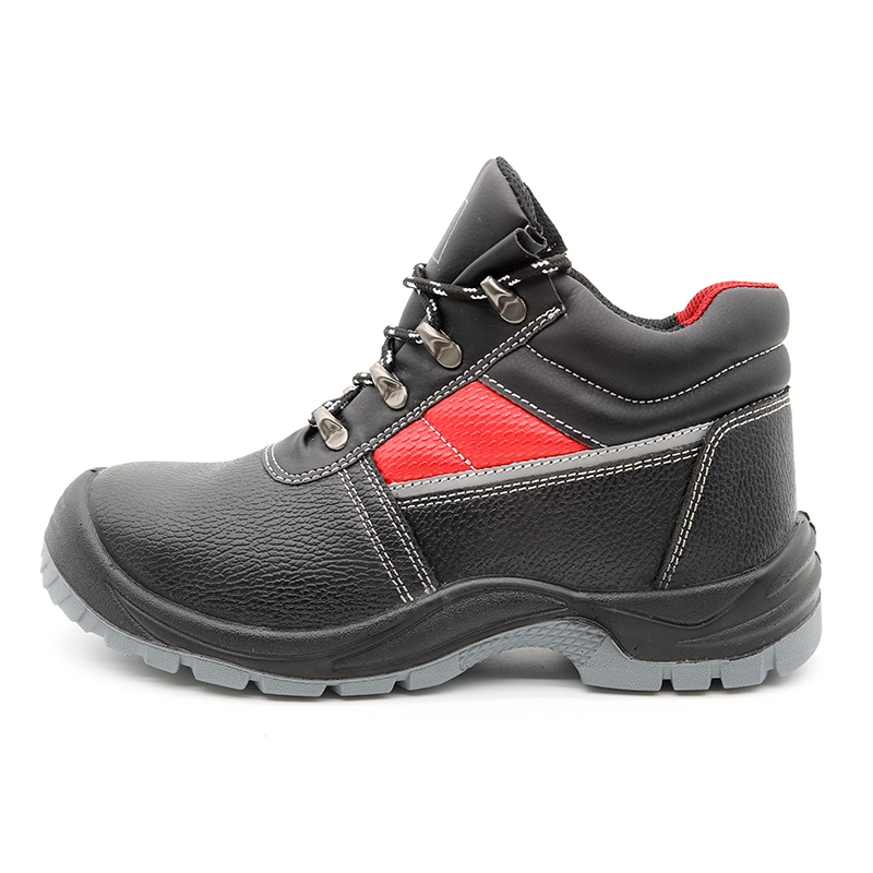 Black waterproof steel toe mid plate safety shoes S3