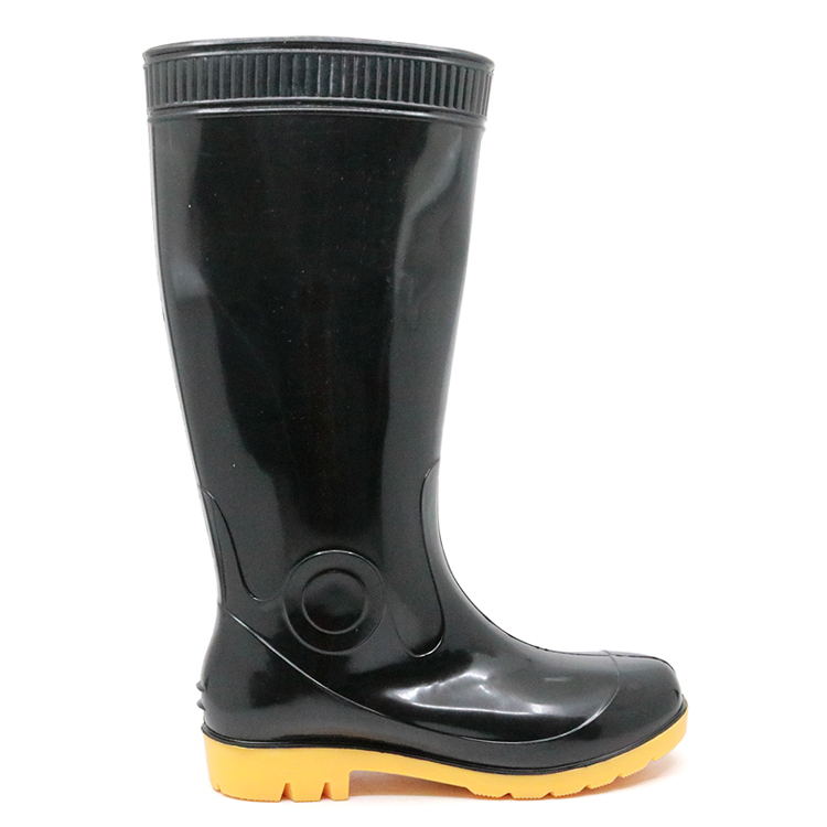 Cheap Anti Slip Oil Acid Alkali Resistant Non Safety Glitter Pvc Rain Boots for Work