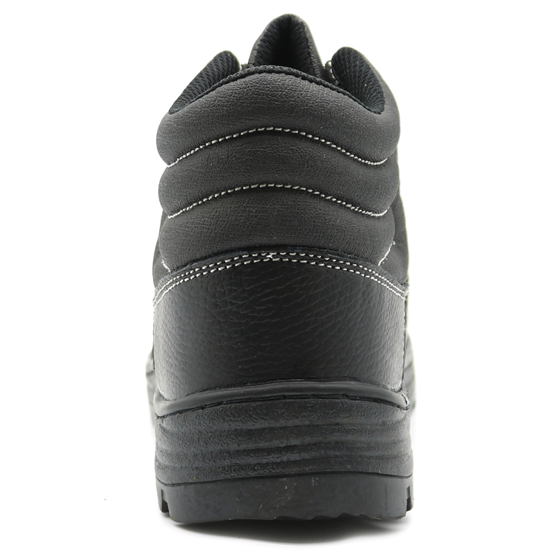 Oil Acid Resistant Genuine Leather Mining Safety Shoes Steel Toe
