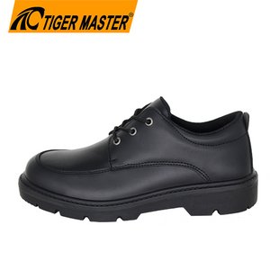 Black Leather Composite Toe Anti Puncture Waterproof Executive Safety Shoes for Men