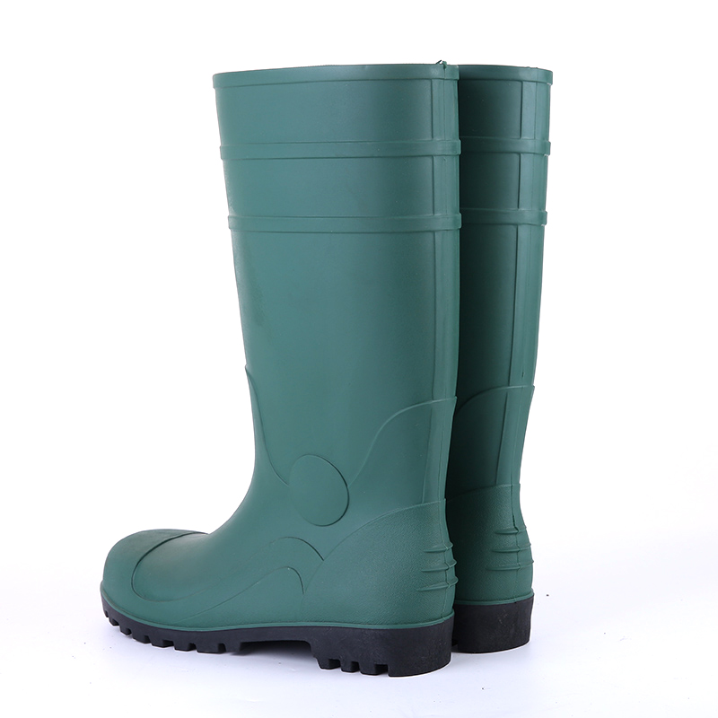 Green Steel Toe Mining Pvc Safety Rain Boots