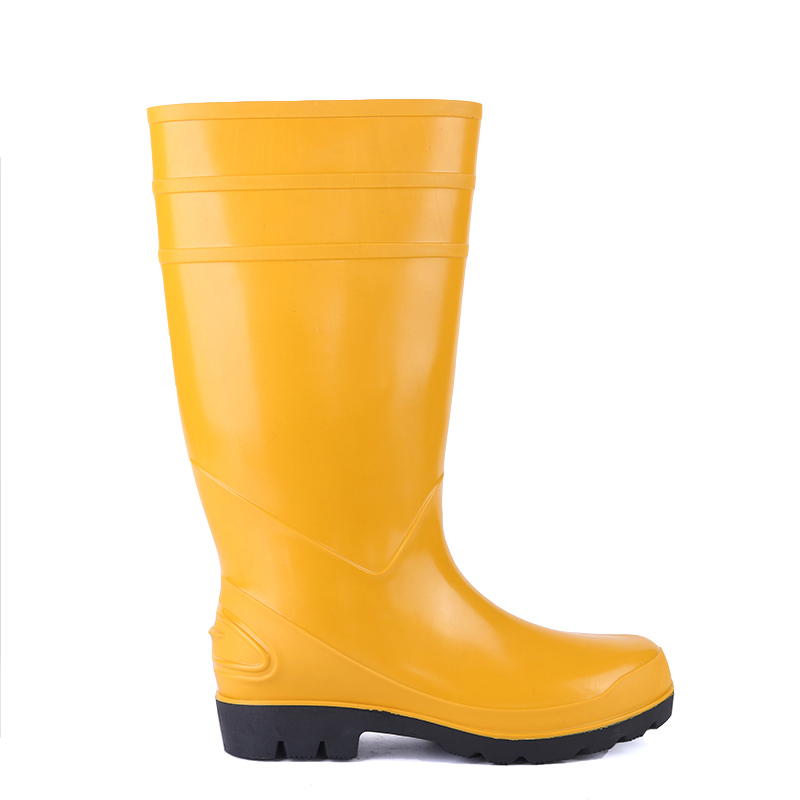 Waterproof Non Safety Shiny Pvc Rain Boots for Men