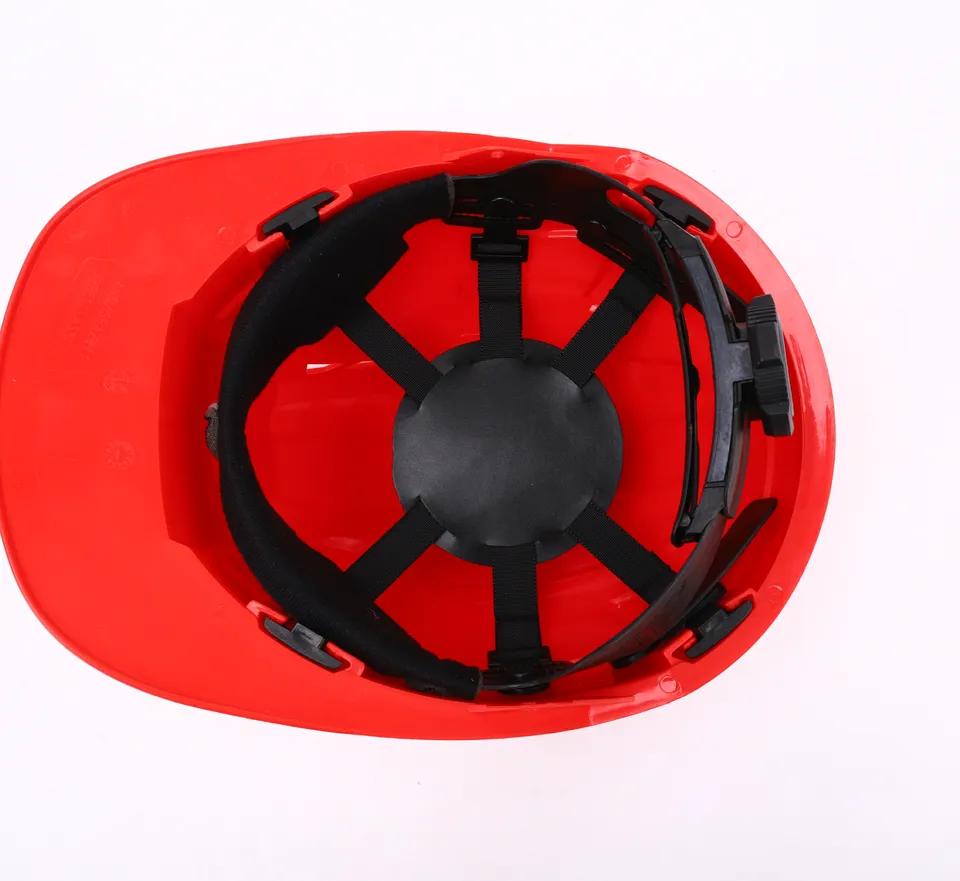CE EN397 Red HDPE Shell Industrial Safety Helmet Hard Hat