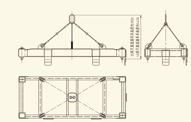 集装箱吊具图纸图片