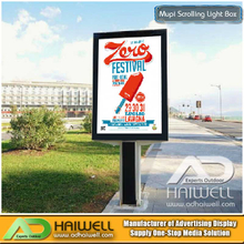 Outdoor Street Doppelseitige Scroll-Lichtboxen mit SPDE-Scrolling-System
