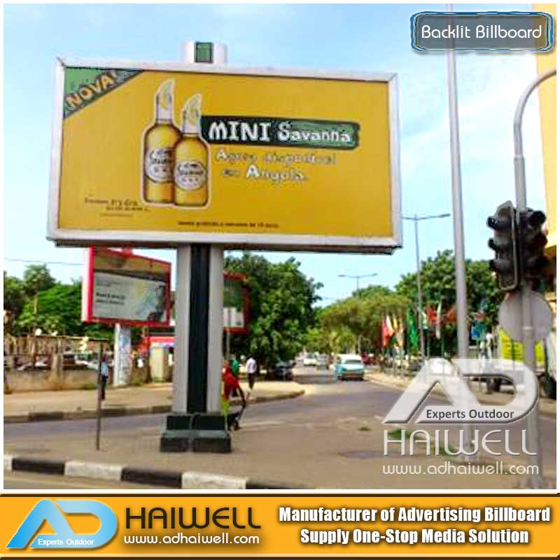 Estructura de cartelera publicitaria retroiluminada de iluminación LED para exteriores