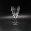  clear drinking glass cup with sandblasted pattern