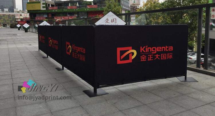 Outdoor Cafe Barrier Advertising Display Coffee Banner Indoor Display Stand with Banner printing