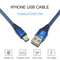 Cable USB de carga para iPhone con chip inteligente