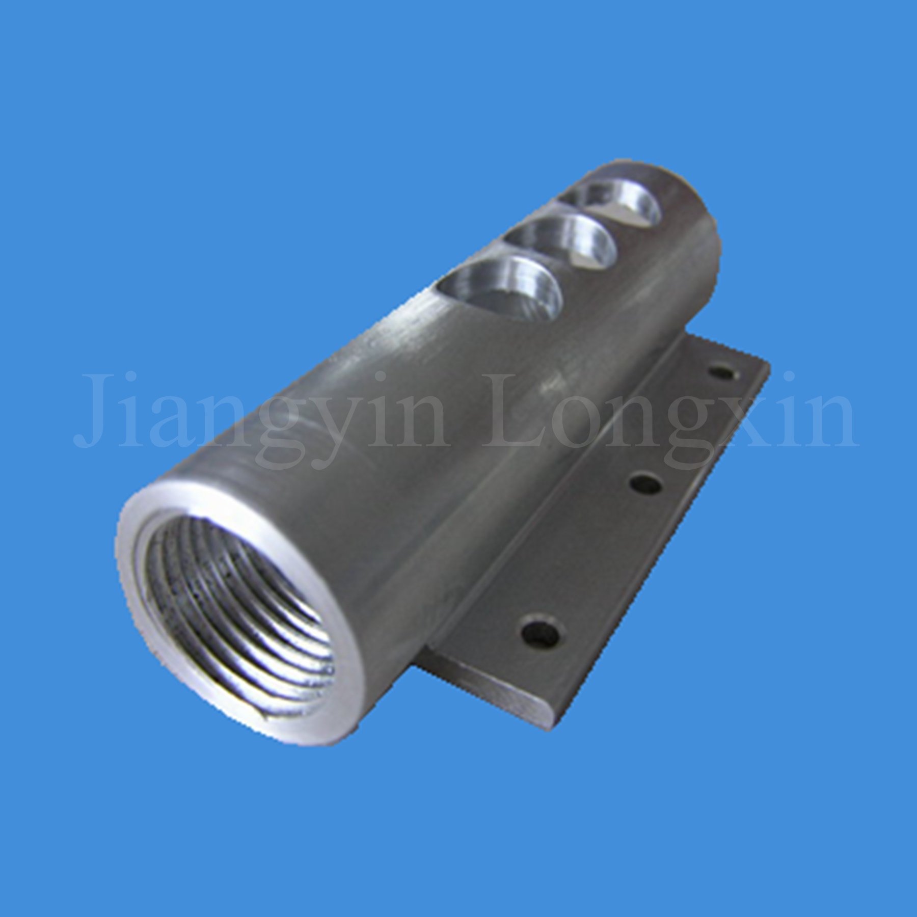 Sliver Anodized Tube with Machining
