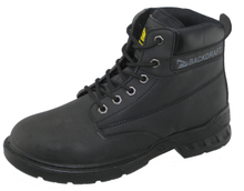 Construction safety boots with steel toe and steel plate