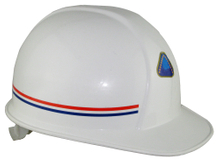 White PE materials mining safety hard hat
