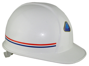 White PE materials mining safety hard hat