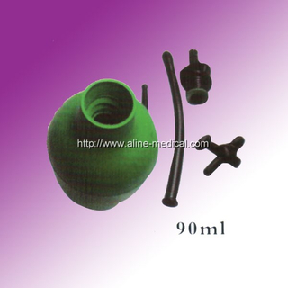 Pear shape syringe vaginal douche
