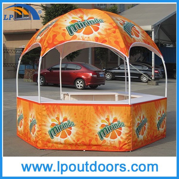 Stand de exposición para feria comercial con cúpula hexagonal de 3m de diámetro para publicidad
