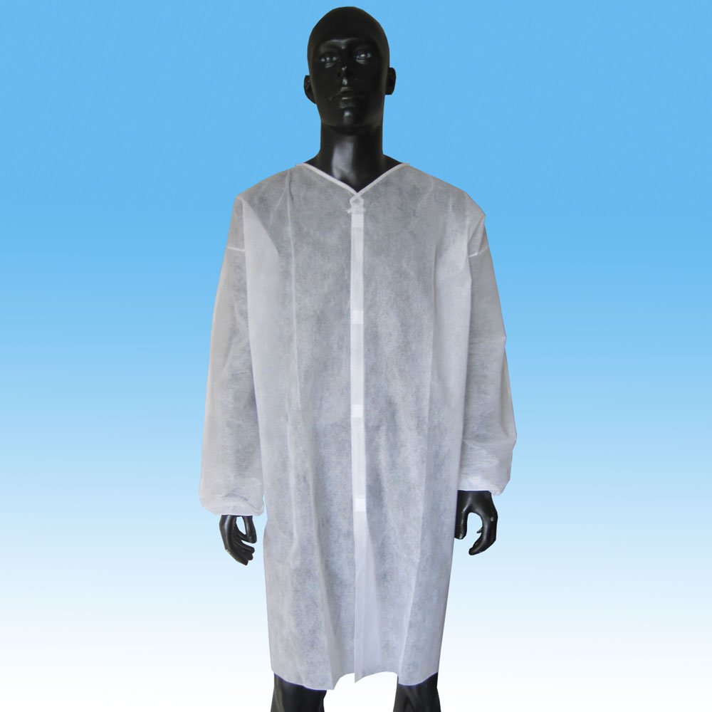 Disposable Nonwoven SBPP Lab Coat with Elastic Buy Lab coat
