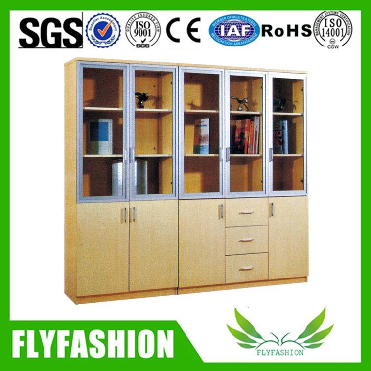 cabinas de fichero antiguas de madera de la alta calidad con la puerta de cristal (FC-29)
