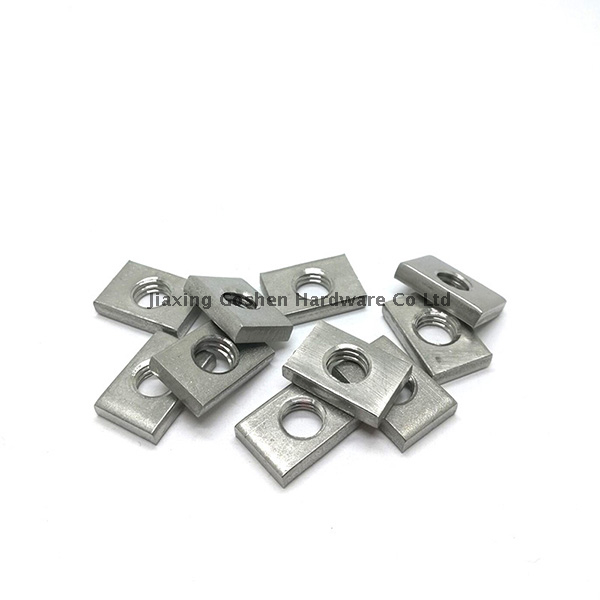 metric m3 stainless steel rectangular flat nuts with threaded hole from