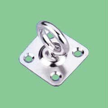S/S SQUARE PLATE WITH SWIVEL EYE