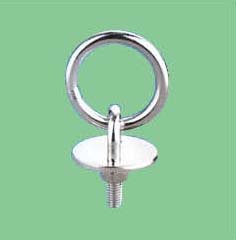S/S ROUND PLATE WITH EYE SCREW AND RING